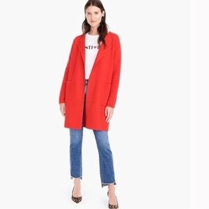 J Crew Juliette Collarless Sweater Blazer - Medium